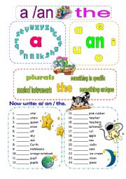 English Worksheet: a - an - the - theory and practice