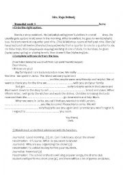 English Worksheet: remedial work 3