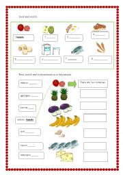 English Worksheet: FOOD activities
