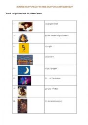 English Worksheet: Guy Fawkes Night