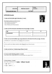 English Worksheet: 1st year mid of term test 1