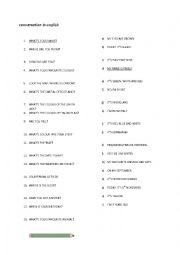 English Worksheet: English Conversation