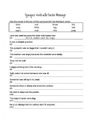 English Worksheet: English synonimes