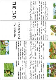 English Worksheet: Mini book The hare and the tortoise.