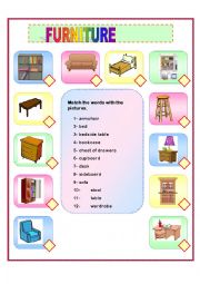 English Worksheet: FURNITURE