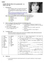 English Worksheet: Video. Ted Talks. How to live passionately