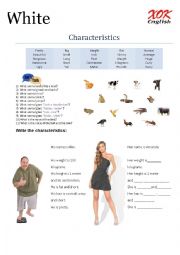 English Worksheet: Characterist