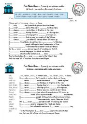 English Worksheet: I´ve Never Been poem present perfect