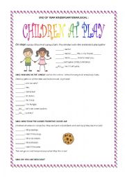 English Worksheet: Children at play: a musical