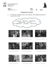 English Worksheet: Paddington Film Worksheet