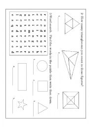 English Worksheet: shapes