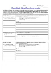 English Worksheet: Media journals