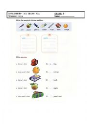 English Worksheet: a or an