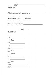 English Worksheet: exam basic english