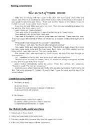 English Worksheet: Reading Comprehension