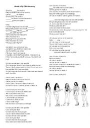 English Worksheet: Worth It Fifth Harmony