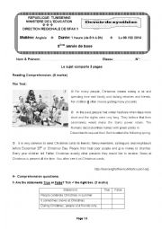 English Worksheet: End - of - term test 1 8th forms  (Tech)  ( Tunisian Schools ) 