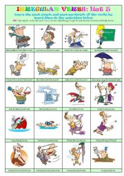 English Worksheet: Irregular Verbs List 5