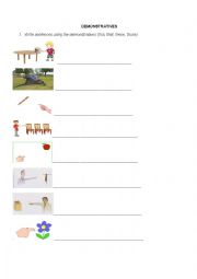 English Worksheet: Demonstratives