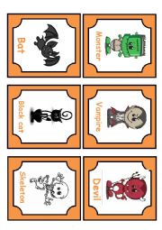 Halloween flashcard