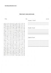 English Worksheet: Homes and rooms vocabulary