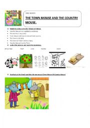 English Worksheet: The Town Mouse and The Country Mouse video session