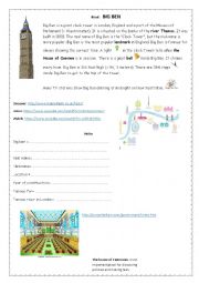 English Worksheet: Big Ben