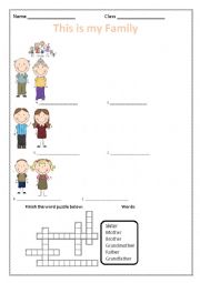 My family members worksheet