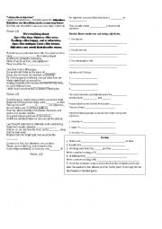 English Worksheet: Worksheet to accompany 