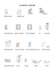 English Worksheet: Classroom instructions