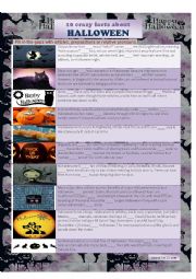 English Worksheet: 10 crazy facts about HALLOWEEN