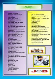 English Worksheet: Work, business (vocabulary)