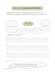 English Worksheet: Having dinner with the smiths