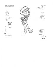 English Worksheet: Body Parts Worksheet