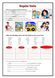 English Worksheet: Regular Verbs