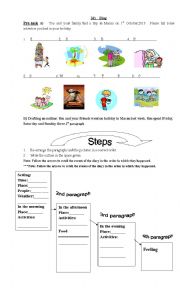 English Worksheet: a blog writing about holiday