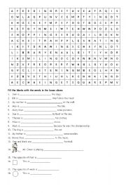 English Worksheet: present continuous puzzle 