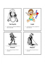 English Worksheet: The Werewolf Card Game Reworked for Small classes