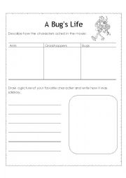 English Worksheet: A Bugs Life