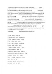 English Worksheet: Advanced Use of English gap filling