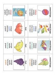 English Worksheet: Food Happy Families