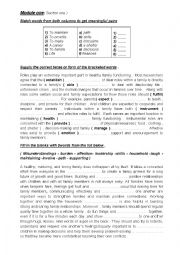 English Worksheet: Family roles