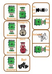 English Worksheet: Halloween dominoe