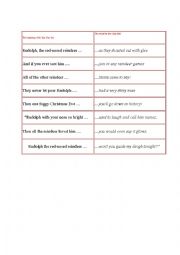 English Worksheet: Rudolph the red nose 