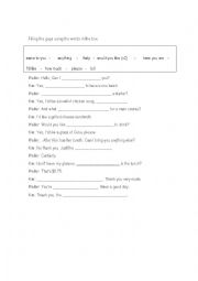 English Worksheet: Ordering food in a restaurant