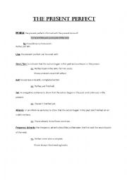 English Worksheet: present perfect worksheet