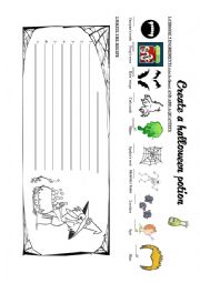 English Worksheet: Create a halloween potion