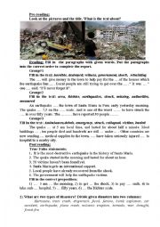 English Worksheet: disasters