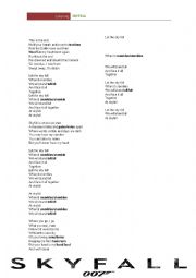 English Worksheet: Skyfall - Adele