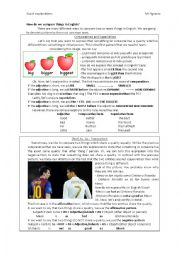 English Worksheet: Comparatives - Superlatives - As... As